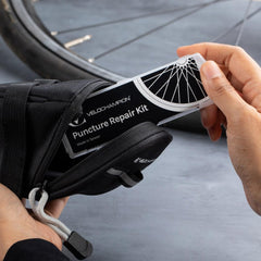 VeloChampion Under Saddle Bag Bicycle Seatpack 1Litre Capacity Quick Release Strap with Reflective Trip and Zip Opening