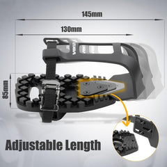 Venzo Bike Bicycle Toe Clips Cage Indoor Exercise Spin Bike Pedal Adapters - Compatible with Peloton Bike Pedal & Convert Look Delta Pedals to Toe Clip Straps - Ride with Sneakers