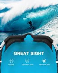 ZIONOR Swimming Goggles, G1 SE Clear Lens Swim Goggles Anti-fog for Adult Men Women