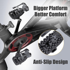 Venzo Bike Bicycle Toe Clips Cage Indoor Exercise Spin Bike Pedal Adapters - Compatible with Peloton Bike Pedal & Convert Look Delta Pedals to Toe Clip Straps - Ride with Sneakers