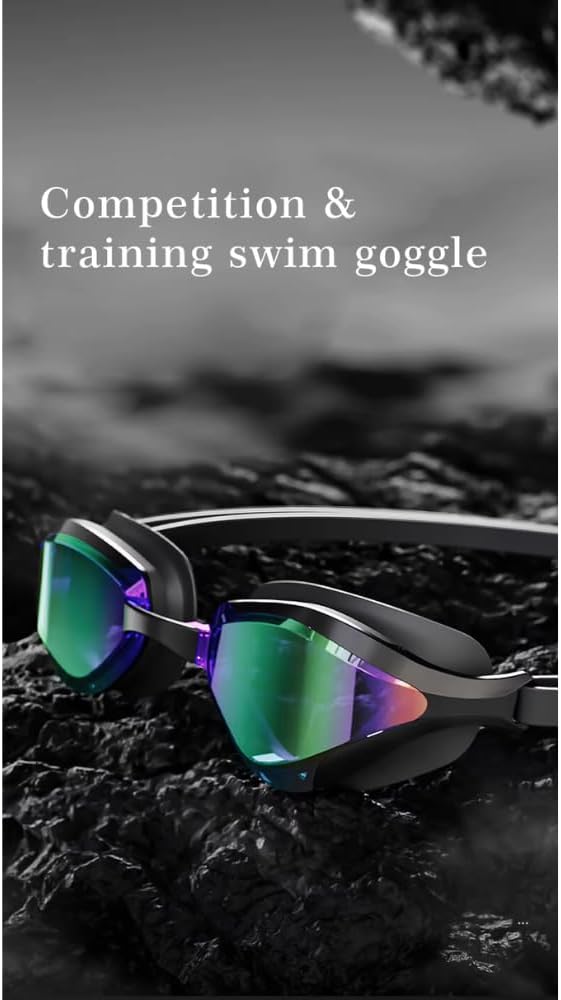 JEORGE Adult Racing Competition Swimming Triathlon Anti-Fog UV Protection Swim Goggles
