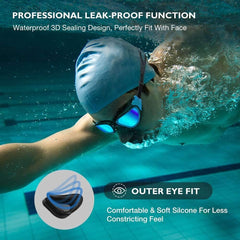 Emsina Swim Goggles, Polarized Swimming Goggles Anti-Fog for Adult Men Women