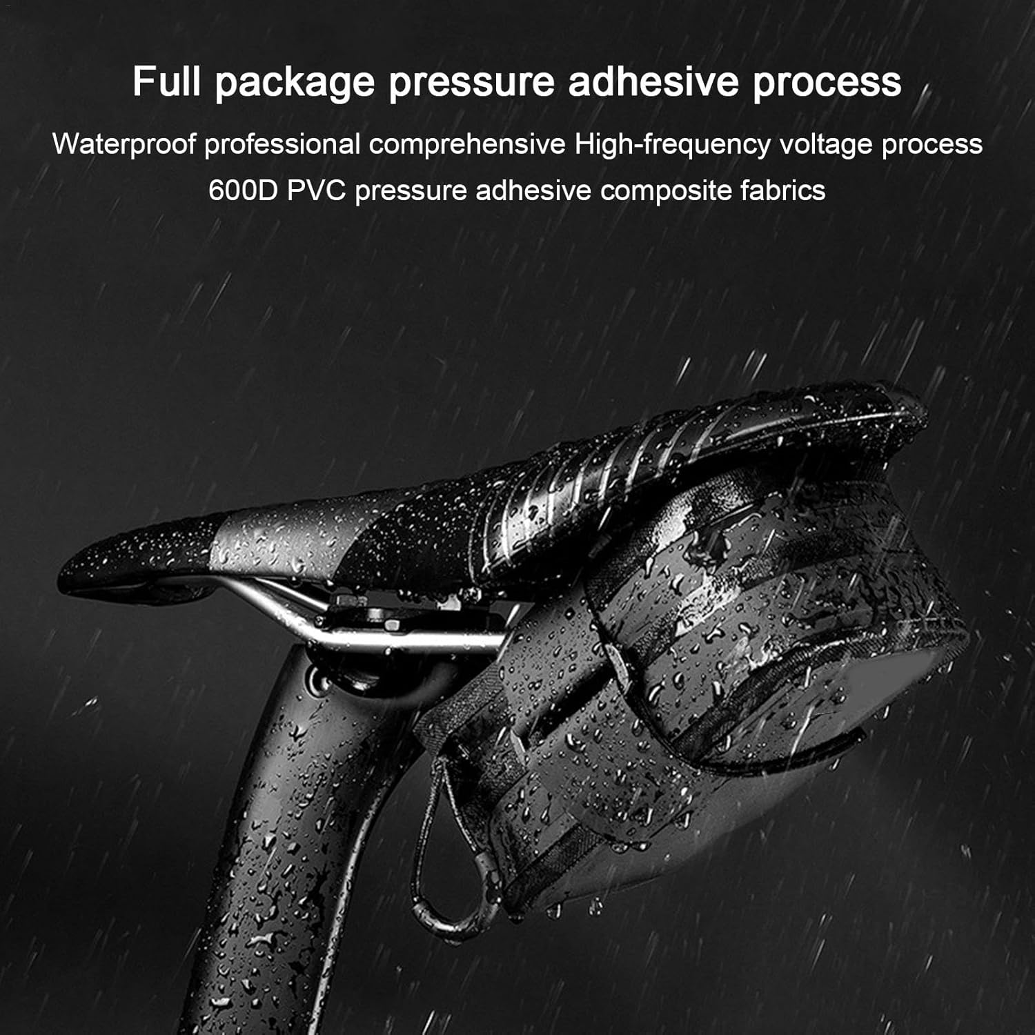 Cycle Pack Under Seat,Water-Resistant Cycle Saddle Bag - 0.8L Under Seat Pouch Water-Resistant Saddle Bag Pannier Sack Wedge Pack