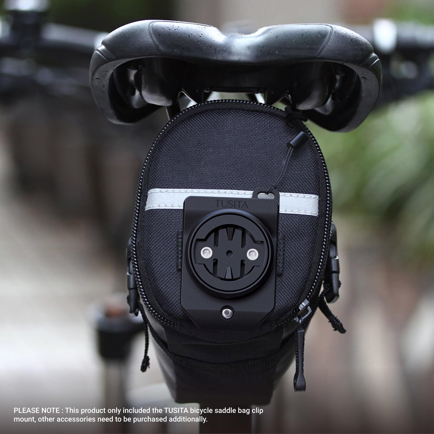 TUSITA Cycling Saddle Bag Clip Mount (Large Slot) Compatible with Garmin Varia RTL515, RTL510, RVR315