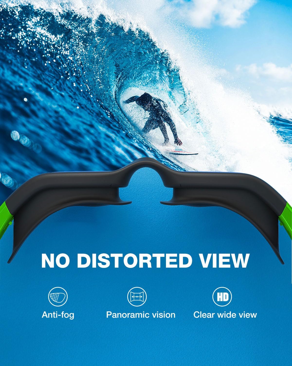 ZIONOR Swim Goggles, G1 Polarized Swimming Goggles Anti-Fog for Adult Men Women