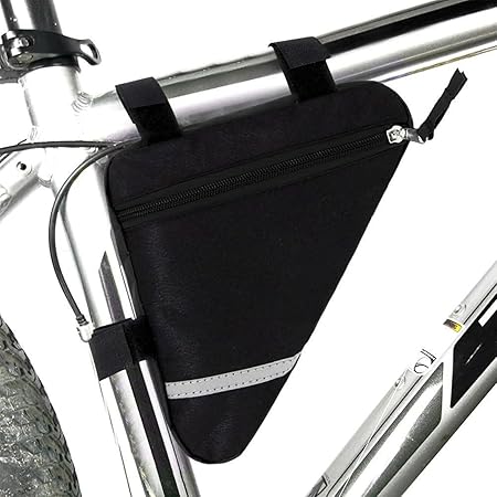 MOOCY Bike Bag, Bicycle Frame Bag,Cycling Accessories Pack for Phone, Wallet, Keys, Tools, Use for Road Bike MTB Commute Bicycle Bike Accessories
