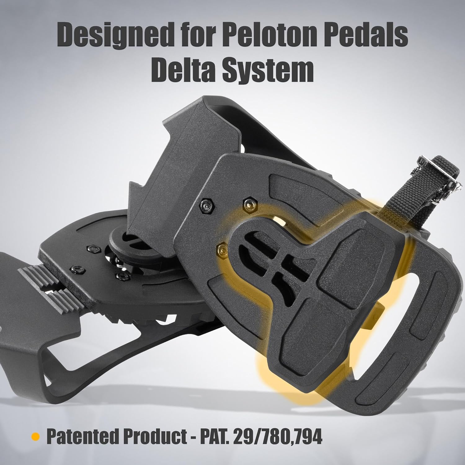 Venzo Bike Bicycle Toe Clips Cage Indoor Exercise Spin Bike Pedal Adapters - Compatible with Peloton Bike Pedal & Convert Look Delta Pedals to Toe Clip Straps - Ride with Sneakers